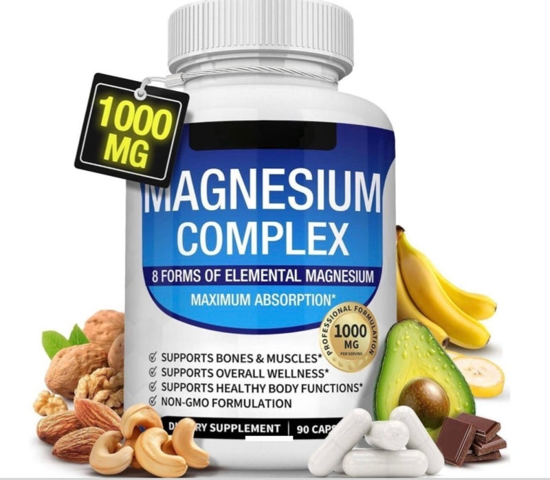 Encapsulado Complexo de Magnésio 8 Suplemento Essencial de Magnésio 1000mg